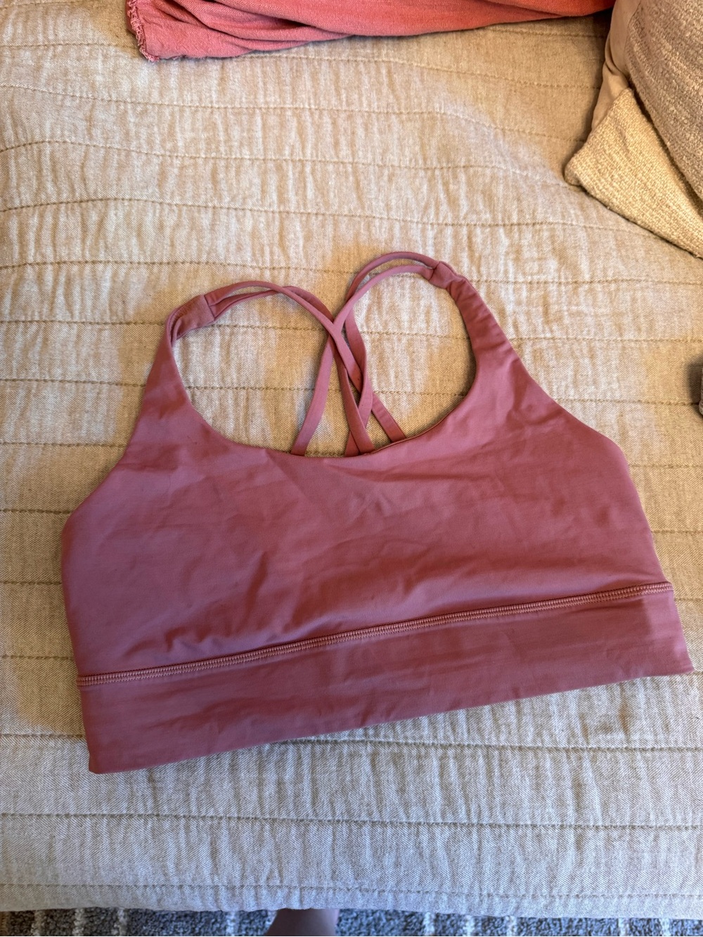 lululemon athletica Mauve Pink Strappy Sports Bra
